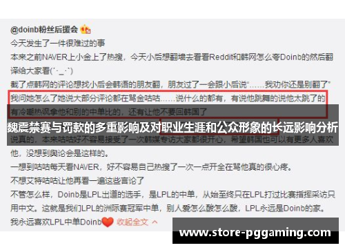 魏震禁赛与罚款的多重影响及对职业生涯和公众形象的长远影响分析